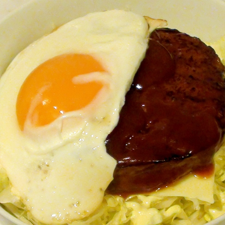 レトルトで簡単！ハンバーグ丼